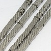 Electroplate Non-magnetic Synthetic Hematite Heishi Beads Strands X-G-J171A-4x4mm-02-1