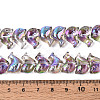 Electroplate Transparent Glass Beads Strands EGLA-N017-06-A02-4