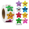 Plastic Laser Star Reward Sticker Rolls PW-WG60442-01-1