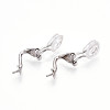 925 Sterling Silver Clip-on Earring Findings STER-T008-155P-2