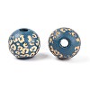 Painted Natural Wood Beads WOOD-T021-53A-03-2