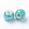 Glazed Porcelain Round Beads PORC-S489-6mm-06-2