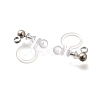 201 Stainless Steel Clip-on Earring Settings STAS-F311-14P-2