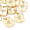 SHEGRACE Brass Micro Pave Clear Cubic Zirconia Pendants XGRQ2C946-404G-1