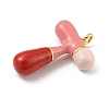 Brass Enamel Pendants KK-E093-03G-T-2
