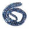 Electroplate Transparent Glass Beads Strands EGLA-N002-28-F06-3