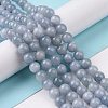 Natural Yellow Jade Beads Strands G-G598-8mm-YXS-18-6