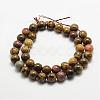 Natural Dendritic Jasper Beads Strands G-E382-07-6mm-3