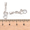 Musical Note Real Platinum Plated Brass Cubic Zirconia Pendants ZIRC-R014-09-2