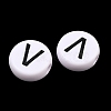 Opaque White Acrylic European Beads AC-CBA3BDD-01V-2