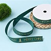 Flat Christmas Theme Polyester Grosgrain Ribbon OCOR-YWC0001-01A-03-6