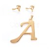 304 Stainless Steel Pendants and Stud Earrings Jewelry Sets SJEW-P100-01G-1