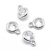 Brass Cubic Zirconia Pendants KK-P119-33-7x5mm-P-NR-1