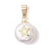 3Pcs 3 Styles Baroque Natural Keshi Pearl Pendants PALLOY-JF04958-3