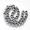 Electroplate Non-magnetic Synthetic Hematite Beads Strands G-Q486-76H-2