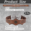 PU Leather & Alloy Headbands Hair Accessories for Women Girls OHAR-CL0001-03-2