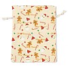 Christmas Theme Cloth Printed Storage Bags ABAG-F010-02C-04-1