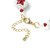 MIYUKI Glass Seed & Lampwork & Rhinestone Braided Star Link Chain Bracelets BJEW-MZ00038-02-2