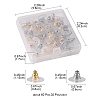60Pcs 2 Style 304 Stainless Steel Ear Nuts STAS-YW0001-34-4