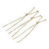 Adjustable 304 Stainless Steel Slider Bracelets Making STAS-T050-031G-4