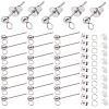 150Pcs 202 Stainless Steel Ball Stud Earring Findings STAS-SP0001-52A-P-1