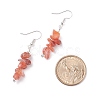 Natural Red Agate Chips Beaded Jewelry Set SJEW-JS01232-04-8