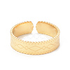 Ion Plating(IP) 304 Stainless Steel Rhombus Pattern Open Cuff Ring for Women RJEW-I096-07G-2
