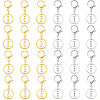 24Pcs 2 Caolors Alloy Keychain Clasps KEYC-SC0001-81-6