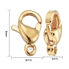 Ion Plating(IP) 304 Stainless Steel Lobster Claw Clasps X-STAS-H352-01B-G-01-4