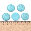 Craft Findings Dyed Synthetic Turquoise Flat Back Dome Cabochons X-TURQ-S266-20mm-01-2