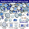 500G 4 Styles Handmade Porcelain Cabochons PORC-SP0001-25-2