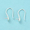 925 Sterling Silver Hoop Earring Findings STER-H107-12S-2