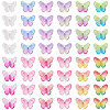 72Pcs 12 Colors UV Plating Transparent Acrylic Pendants OACR-TA0003-86-2