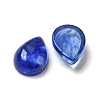 Synthetic Blue Watermelon Stone Glass Cabochons G-O175-22-27-2