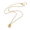 Initial Letter Brass Pendant Necklace NJEW-A015-21G-C-2