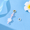 2Pcs 2 Colors 925 Sterling Silver Spring Gate Rings with 925 Stamp STER-PH0004-27C-4