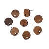 Walnut Wood Stud Earring Findings X-MAK-N033-008A-2