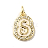 Brass Micro Pave Cubic Zirconia Pendants KK-K354-02G-S-1