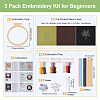 DIY Bouquet Pattern 3D Embroidery Starter Kits DIY-TA0006-26-12