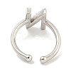 Rack Plating Brass Open Cuff Rings for Women RJEW-F162-01P-N-3