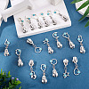 18Pcs 9 Styles Alloy Resin Replacement Zipper Sliders HJEW-TAC0099-8
