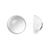 Transparent Half Round Glass Cabochons GGLA-R027-16mm-1