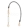 Imitation Leather Bag Straps & Plastic Imitation Pearl Beaded Extender FIND-WH0126-373B-1