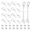 8 Pair Brass Knot Stud Earring Findings KK-UN0001-83-1