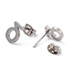 Tarnish Resistant 304 Stainless Steel Greek Alphabet Stud Earrings STAS-D007-07P-05-2