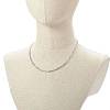 Non-Tarnish 304 Stainless Steel Paperclip Chains Necklace NJEW-JN03593-02-5
