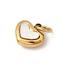 Hand Polished 304 Stainless Steel Shell Charms STAS-B094-10G-2