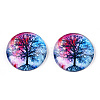Half Round/Dome Tree Pattern Glass Flatback Cabochons for DIY Projects LS-GGLA-Q037-25mm-M28-01-3
