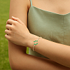3Pcs 3 Colors Elegant Brass Cubic Zirconia Leaf Cuff Bangles for Women BJEW-GO0003-01G-5