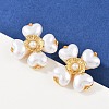 304 Stainless Steel Flower Stud Earrings EJEW-A138-09G-1